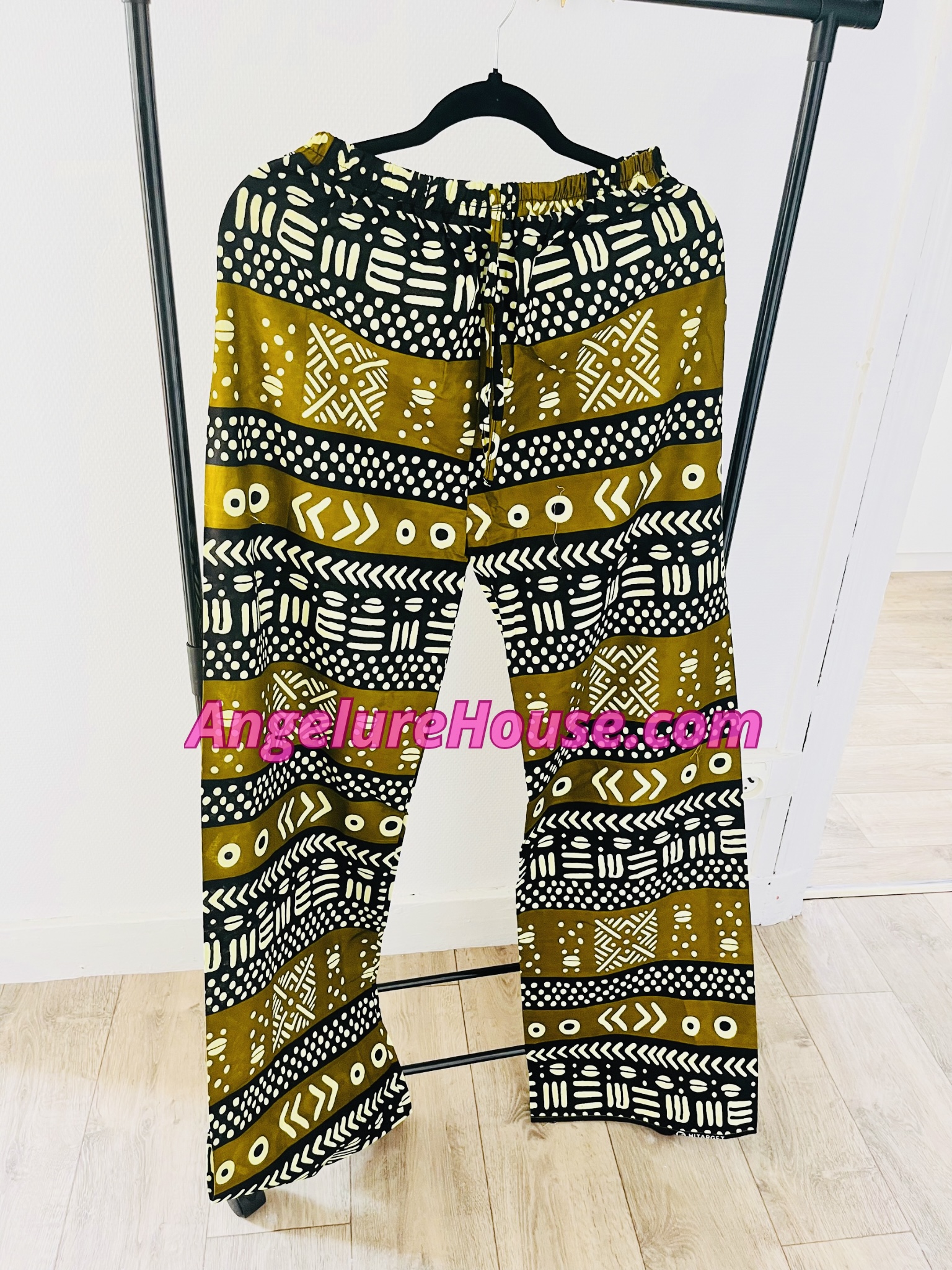 Pantalon en Wax - Taille ajustable - coupe Large