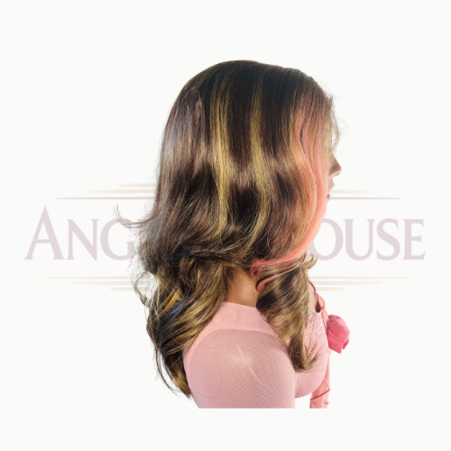 ANGÈLE – Perruque synthétique ondulée 18 pouces | HD lace 13x6 – 250 % – Image 3